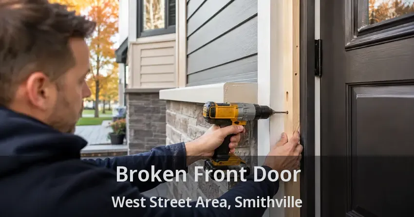 Broken Front Door West Street Area, Smithville - ON