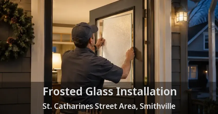 Frosted Glass Installation St. Catharines Street Area, Smithville - ON