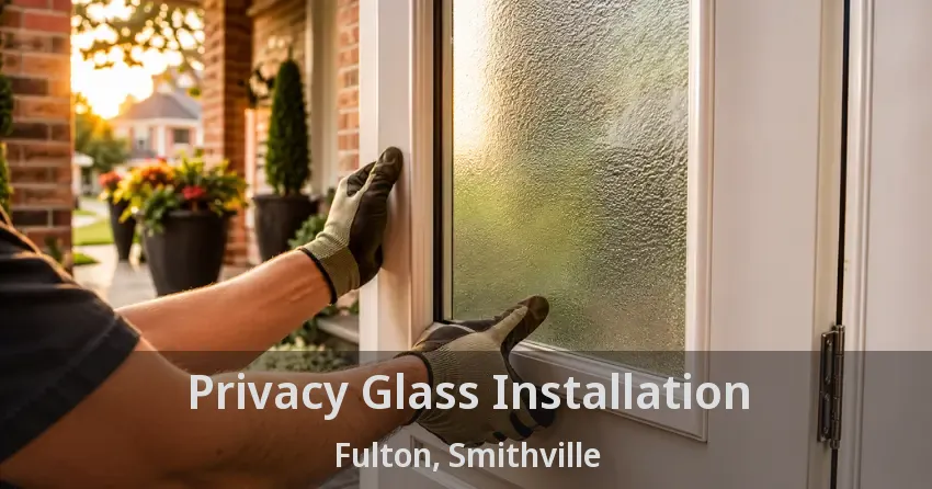 Privacy Glass Installation Fulton, Smithville - ON