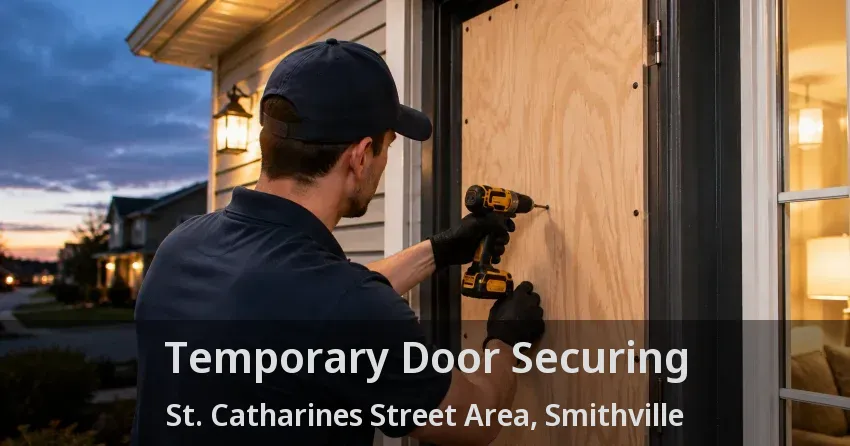 Temporary Door Securing St. Catharines Street Area, Smithville - ON