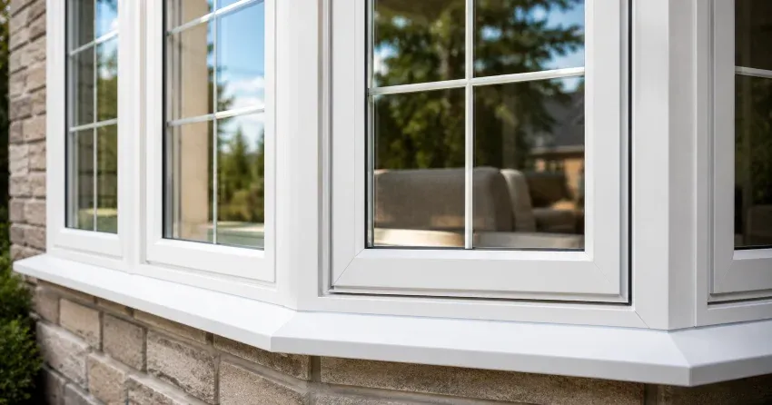 bay window alcove seating area in a living room in Smithville