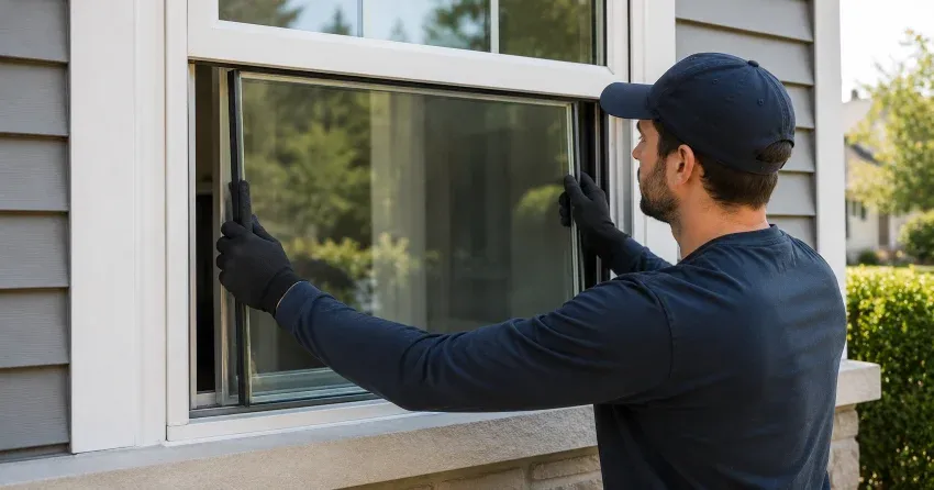 technician boarding up broken window during emergency glass repair Brookside Area, Smithville