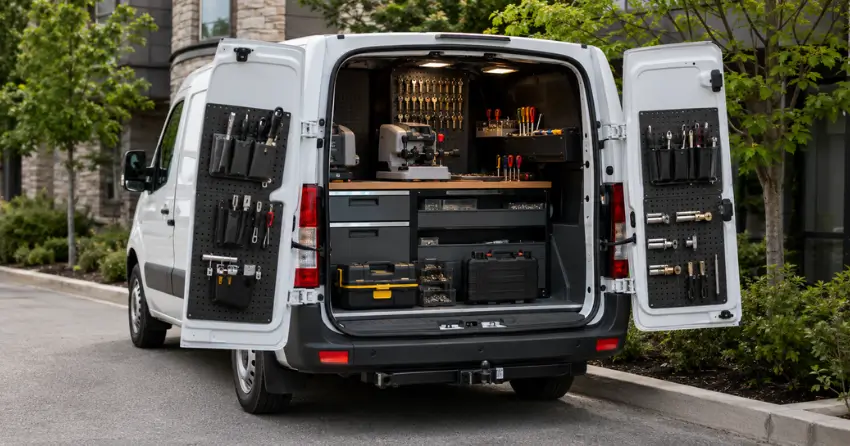 mobile locksmith service vehicle equipped with tools in Smithville