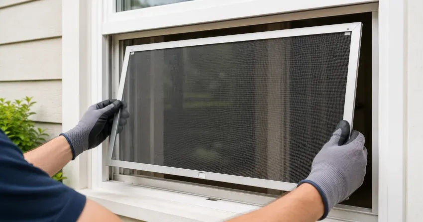 technician repairing a window sash and balance system in Bismark, Smithville