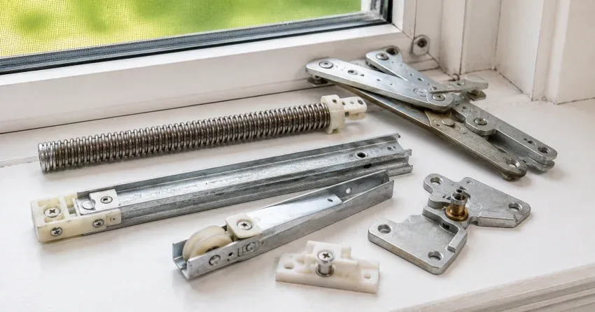 technician adjusting window sash alignment in Smithville home